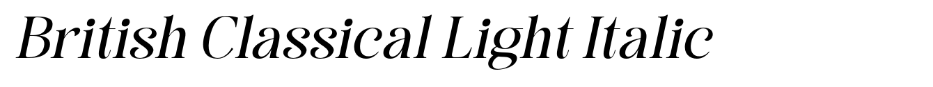 British Classical Light Italic image
